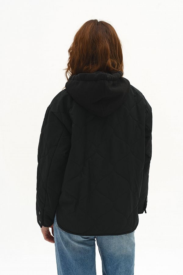 Куртка з трикотажним капюшоном чорна KTR01KAP/1 #RU# Куртка с трикотажным капюшоном черная KTR01KAP/1 № 3