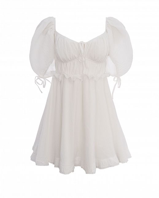 Сукня з рюшами біла