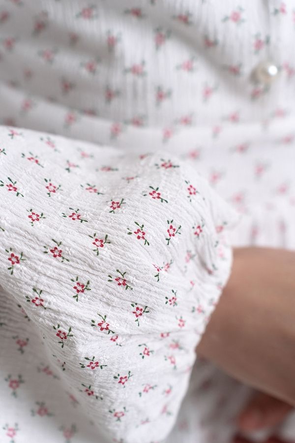 Сукня з білим комірцем біла в рожеву квітку МБПЛ 14.08 № 5