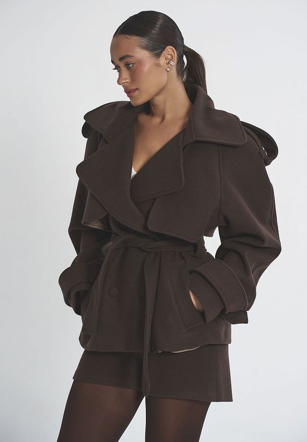 Піджак під пояс коричневий PJ-PAS/1 #RU# Пиджак под пояс коричневый PJ-PAS/1 № 4