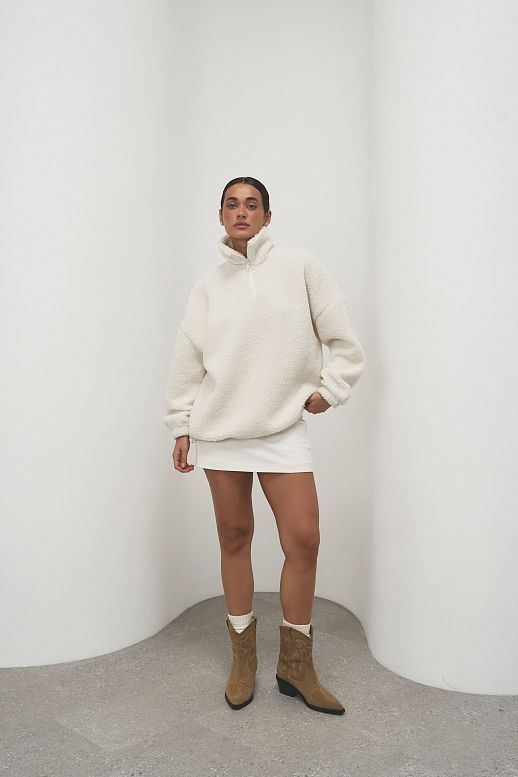 Світшот Теді із замком молочний