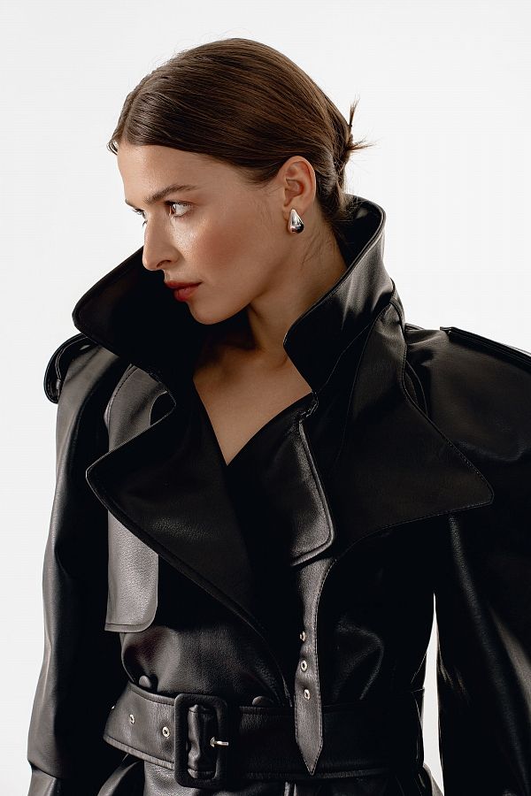 Тренч максі чорний  PREMT/02 № 2