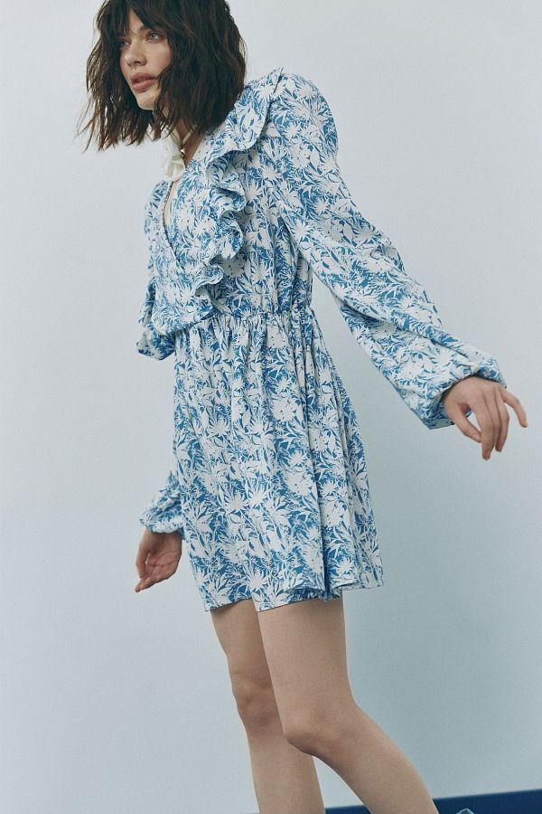 Сукня з воланами блакитна МБПЛ 12.08 № 3