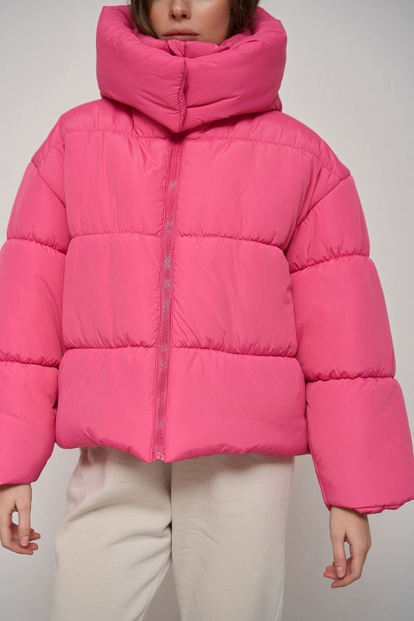 Куртка вкорочена на замку рожева KR0110/3 #RU# Куртка укороченная на замке розовая KR0110/3 № 4