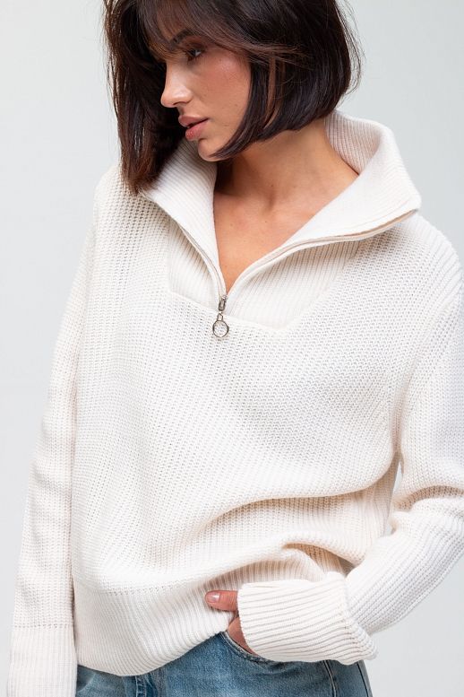 Светр на замку молочний - №2