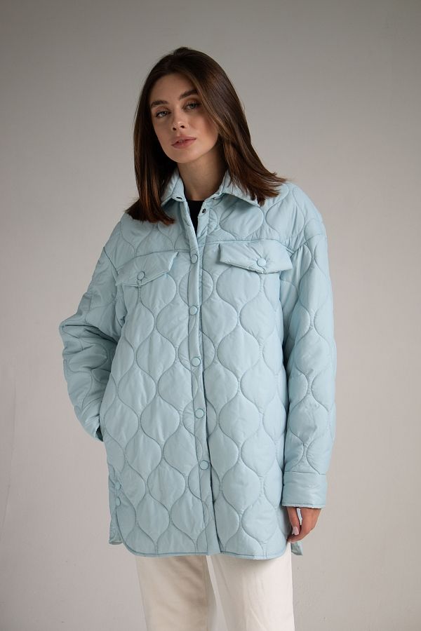 Куртка-сорочка на кнопках блакитна МБПЩ003/3 #RU# Куртка-рубашка на кнопках голубая МБПЩ003/3 № 2