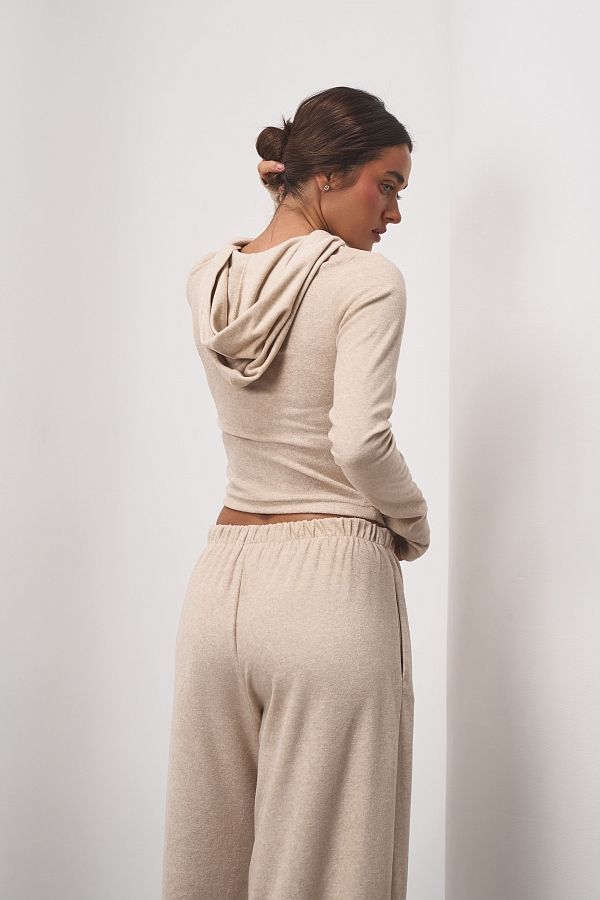 Костюм приталений із замком світло-бежевий KOSPR/3 #RU# Костюм приталенный с замком светло-бежевый KOSPR/3 № 5