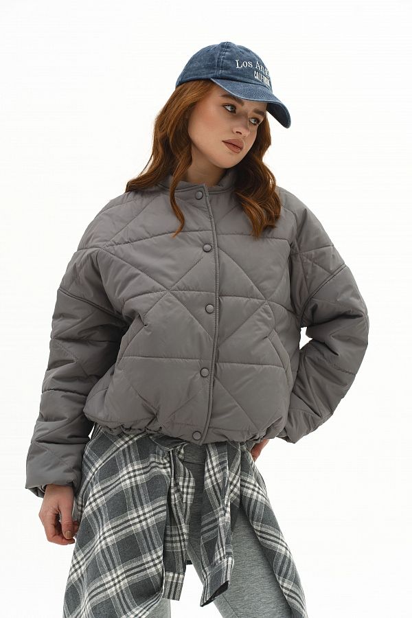 Бомбер на кнопках графітовий К0623/4 #RU# Бомбер на кнопках графитовый К0623/4 № 4