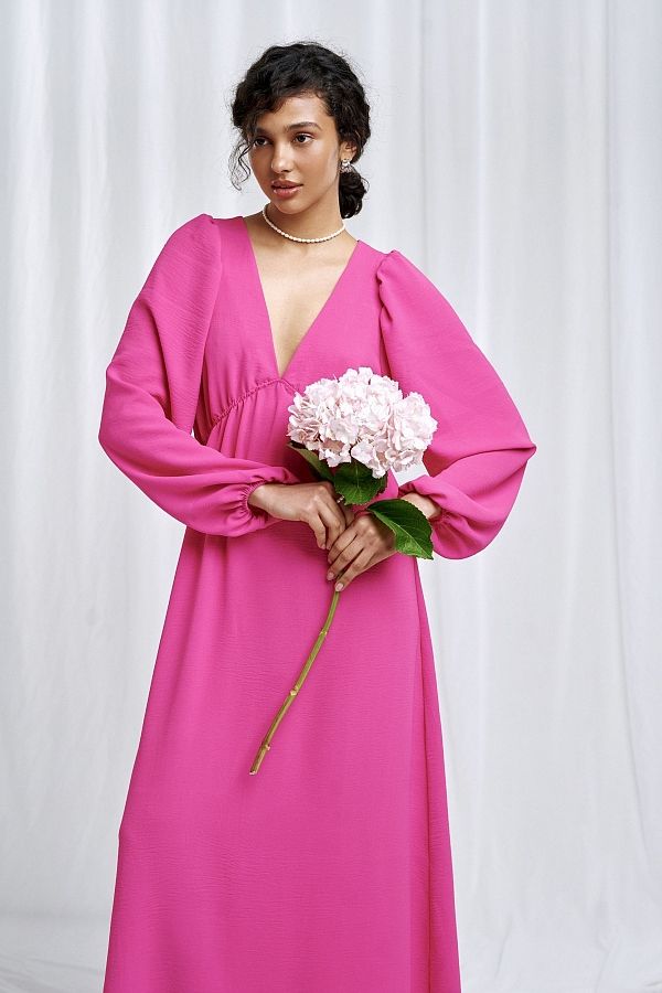 Сукня максі з відкритою спиною рожева МБПЛ003/1 № 3