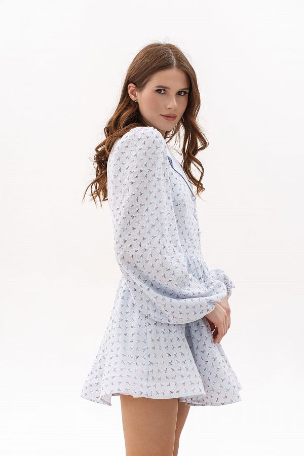 Сукня з білим комірцем блакитна МБПЛ 14.08 № 3