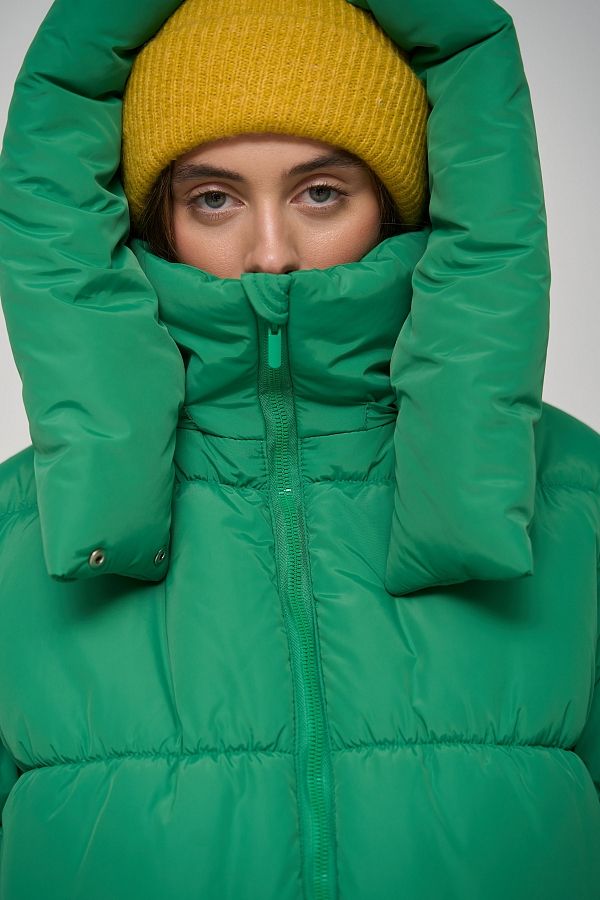 Куртка вкорочена на замку зелена KR0110/5 #RU# Куртка укороченная на замке зеленая KR0110/5 № 5