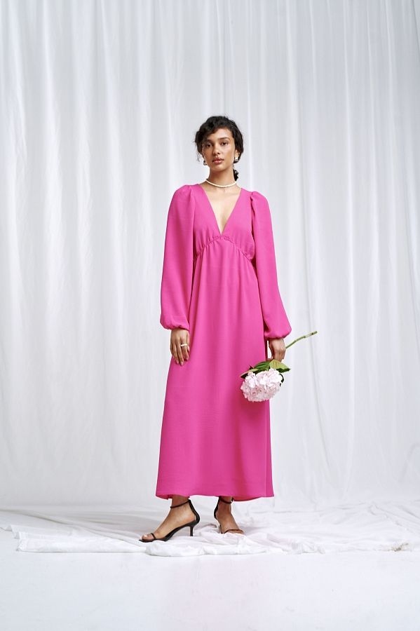 Сукня максі з відкритою спиною рожева МБПЛ003/1 № 2