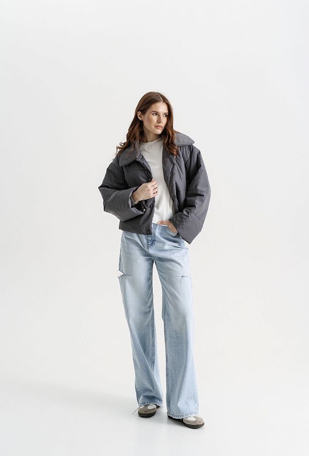 Куртка коротка графітова НФ-00000736/4 #RU# Куртка короткая графитовая НФ-00000736/4 № 2