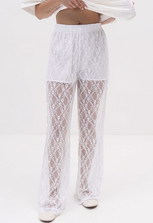 Штани мереживні білі  - №2