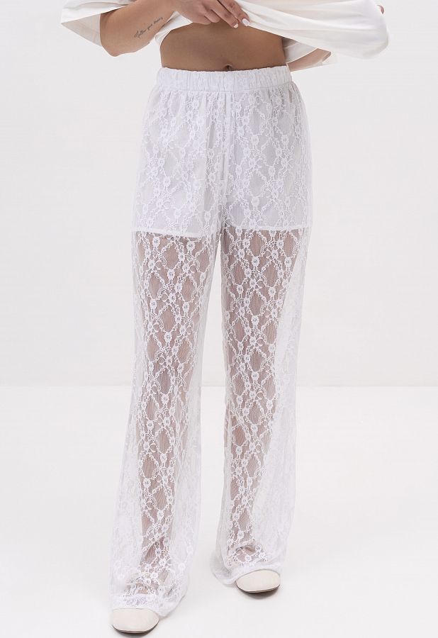 Штани мереживні білі  BRM/01 #RU# Брюки кружевные белые BRM/01 № 2