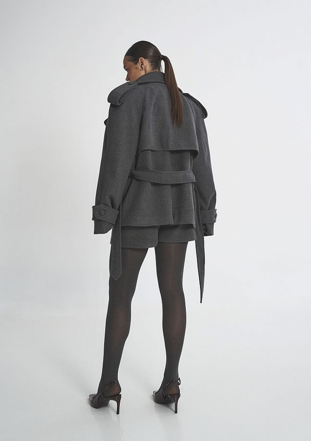 Піджак під пояс темно-сірий PJ-PAS/2 #RU# Пиджак под пояс темно-серый PJ-PAS/2 № 6