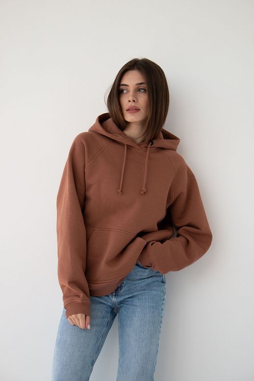 Худі утеплене на флісі капучіно - №2
