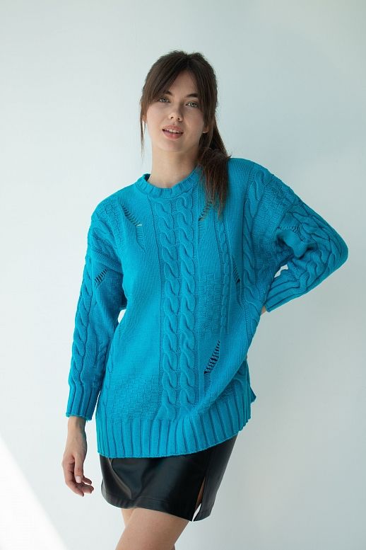 Светр косичка бірюзовий - №2