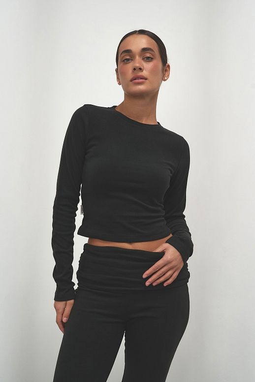 Костюм приталений флісовий чорний - №2