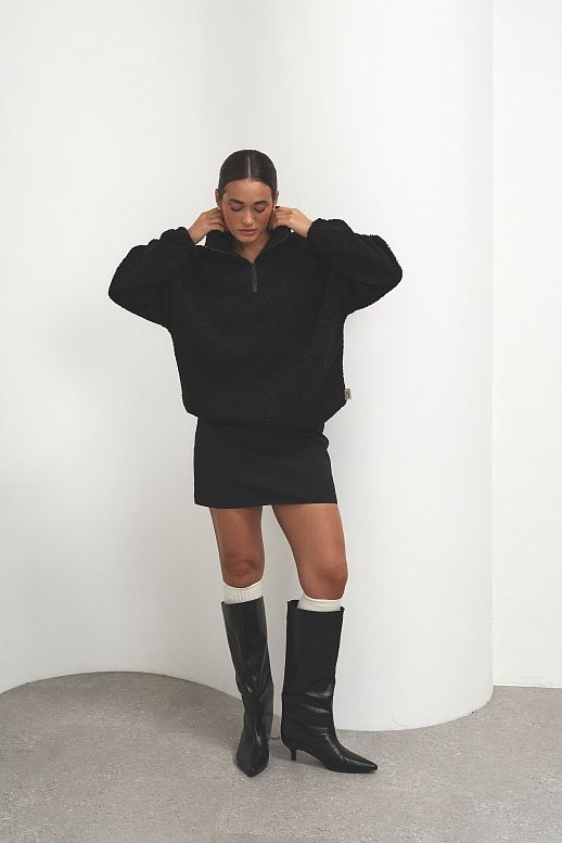 Світшот теді із замком чорний - №2