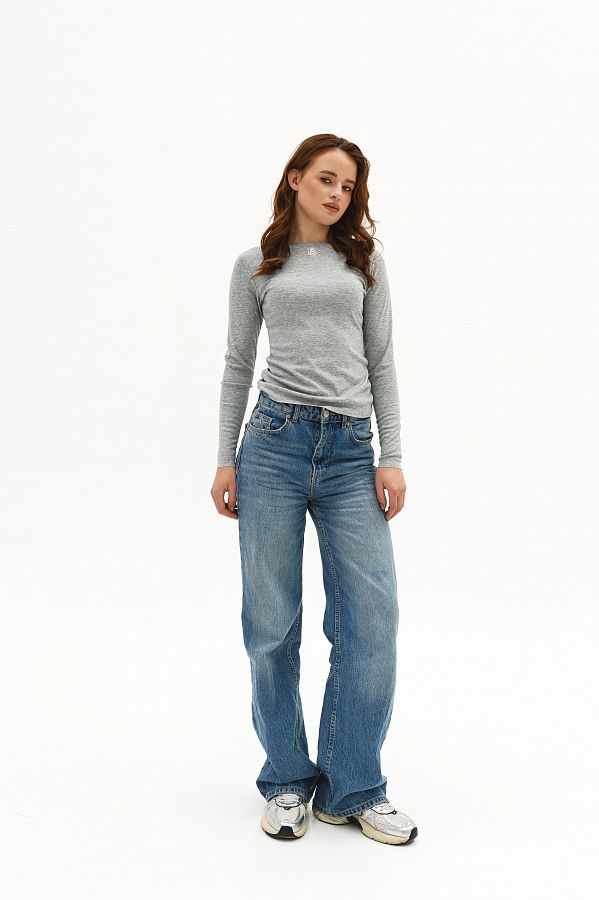 Лонгслів приталений меланжевий НФ-00000203/7 #RU# Лонгслив приталенный меланжевый НФ-00000203/7 № 1