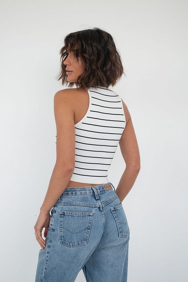 Майка у смужку біла TR04/1 #RU# Майка в полоску TR04/1 № 3