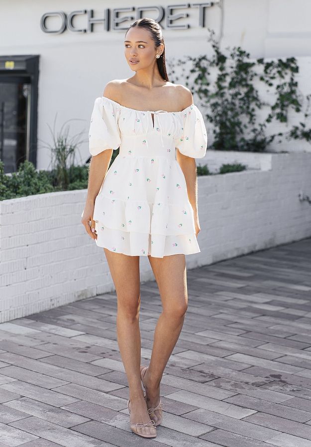 Сукня міні короткий рукав в рожеві серця ССКР/4 № 1