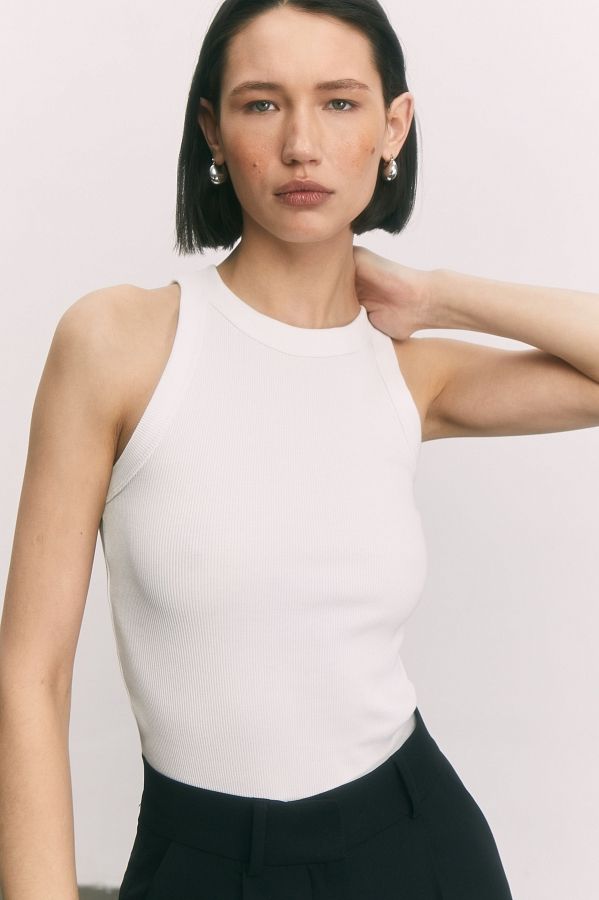 Майка рубчик біла МА4113/3 #RU# Майка рубчик белая МА4113/3 № 1