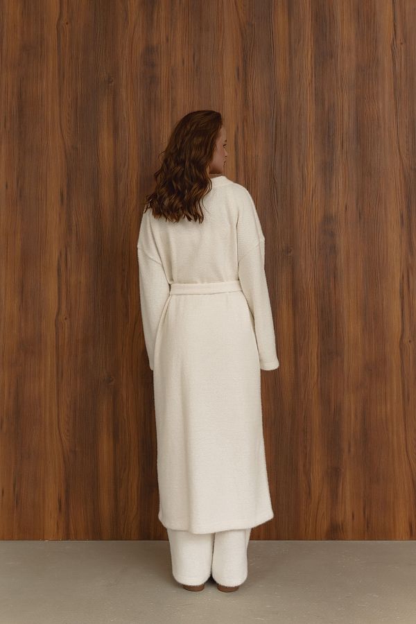 Кардиган альпака під пояс молочний KAR25AL/1 № 3