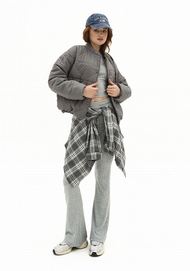 Бомбер на кнопках графітовий К0623/4 #RU# Бомбер на кнопках графитовый К0623/4 № 2