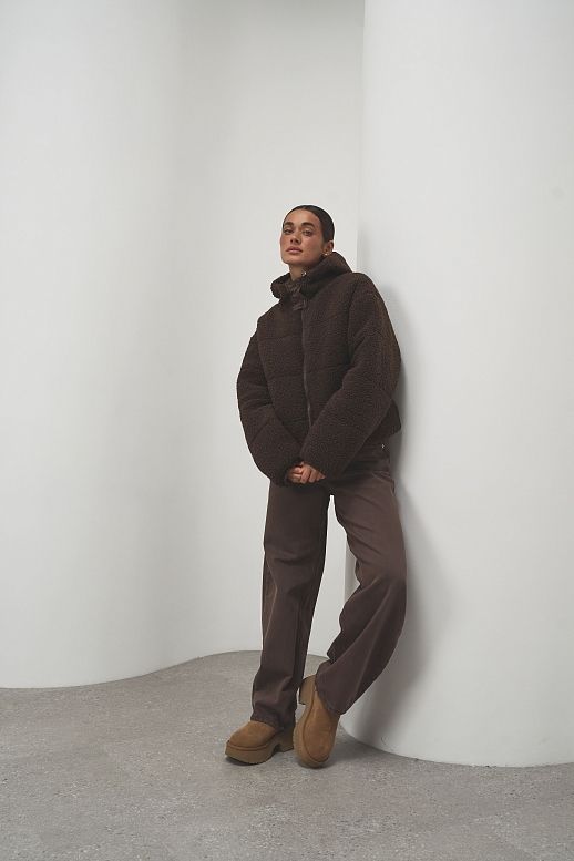 Куртка тедді коричнева