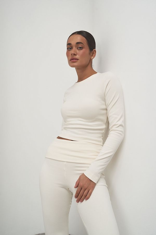 Костюм приталений флісовий молочний KPRM05/1 #RU# Костюм приталенный флисовый молочный  KPRM05/1 № 2