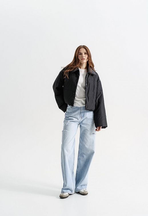 Куртка коротка чорна - №2