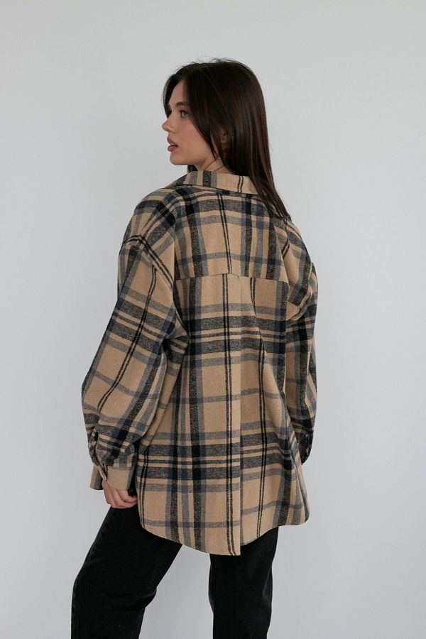 Сорочка утеплена капучінова МБС4002s/2 #RU# Рубашка утепленная капучиновая МБС4002s/2 № 4