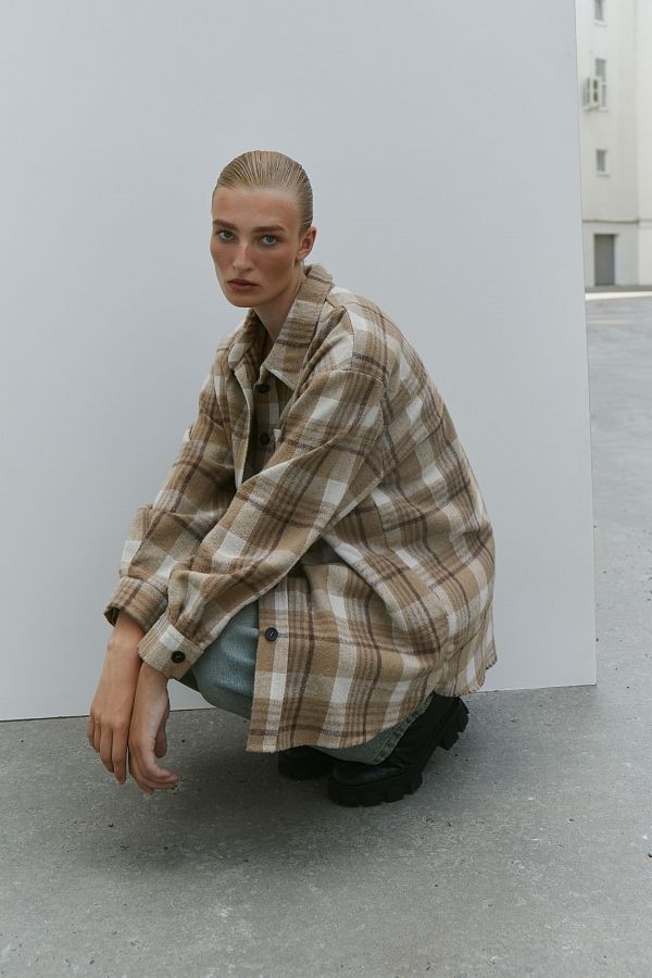 Сорочка утеплена беж МБС4002s/1 #RU# Рубашка утепленная бежевая МБС4002s/1 № 4