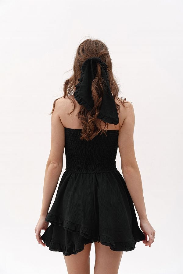 Сукня з відкритими плечима чорна VP0124/3 № 4