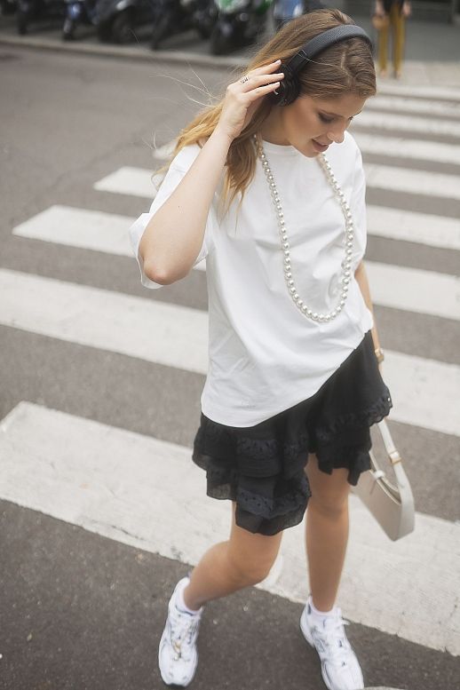 Спідниця з мереживом чорна - №2