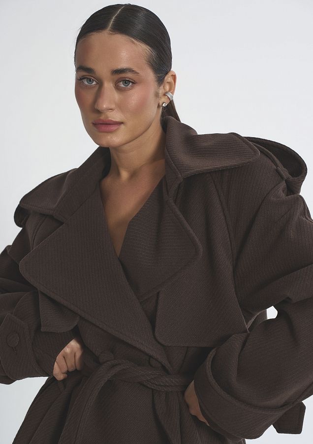 Піджак під пояс коричневий PJ-PAS/1 #RU# Пиджак под пояс коричневый PJ-PAS/1 № 2