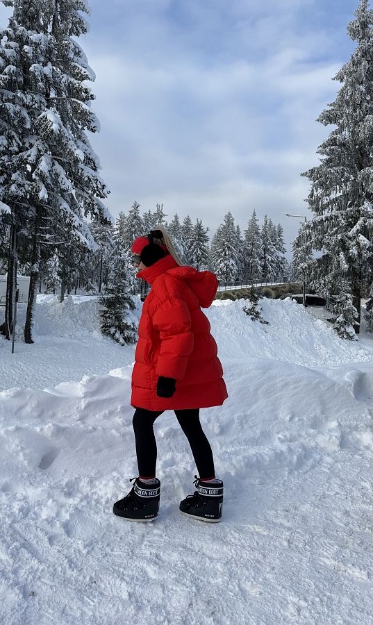 Пуховик зимовий подовжений червоний KZR25POD/2 #RU# Пуховик зимний удлиненный красный KZR25POD/2 № 3