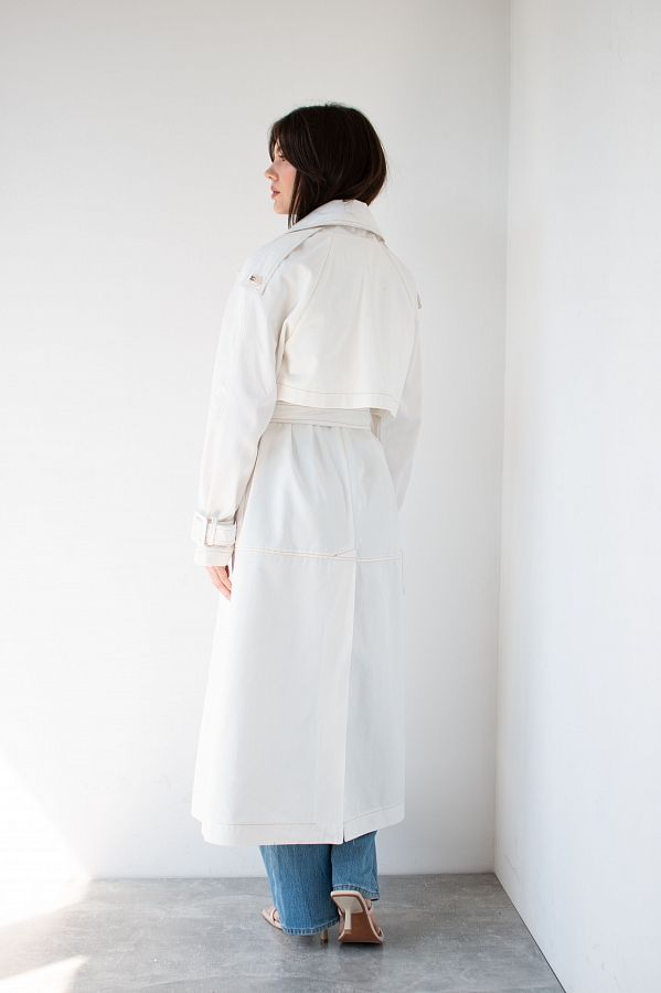 Тренч джинсовий білий C0323/3 #RU# Тренч джинсовый белый C0323/3 № 4