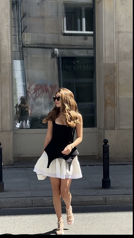 Сукня-корсет чорний+білий - №2