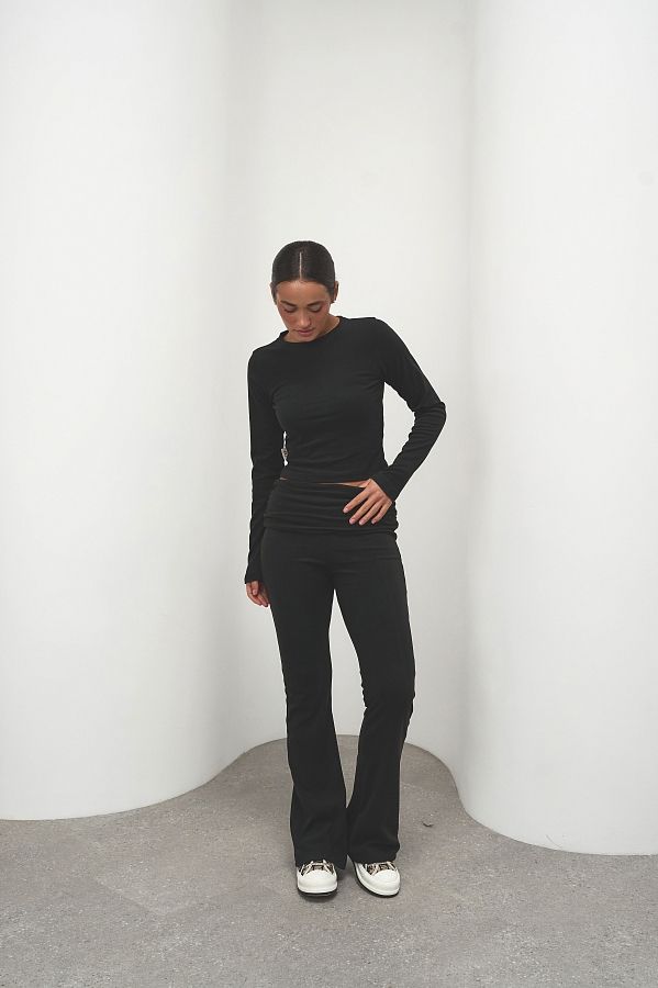 Костюм приталений флісовий чорний KPRM05/2 #RU# Костюм приталенный флисовый черный  KPRM05/2 № 1