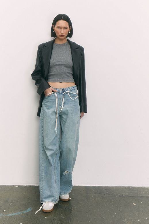 Джинси палаццо блакитні