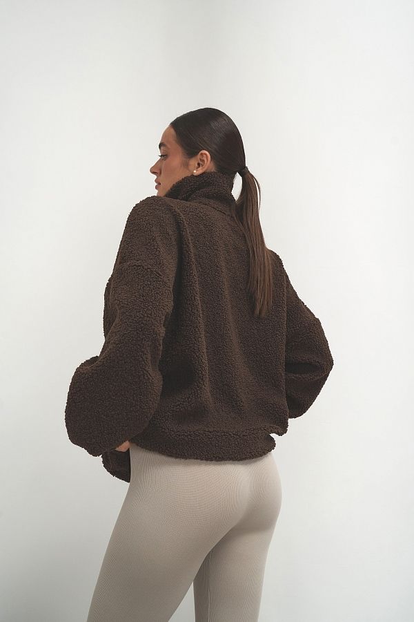 Світшот теді із замком коричневий TKOFG/02 #RU# Свитшоты TKOFG/02 № 4