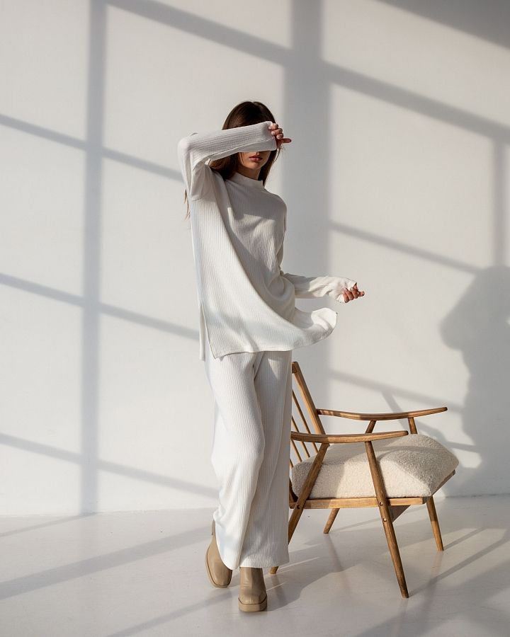 Костюм трикотажний молочний Н0622/1 #RU# Костюм трикотажный молочный Н0622/1 № 2