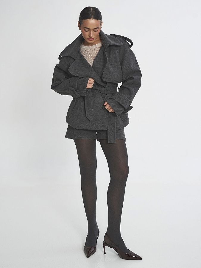 Піджак під пояс темно-сірий PJ-PAS/2 #RU# Пиджак под пояс темно-серый PJ-PAS/2 № 9