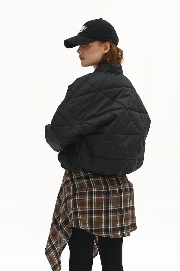 Бомбер на кнопках чорний К0623/3 #RU# Бомбер на черных кнопках К0623/3 № 3