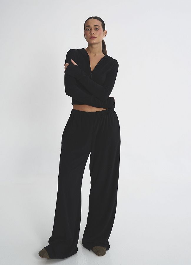 Костюм приталений із замком чорний KOSPR/5 #RU# Костюм приталенный с замком черный KOSPR/5 № 5