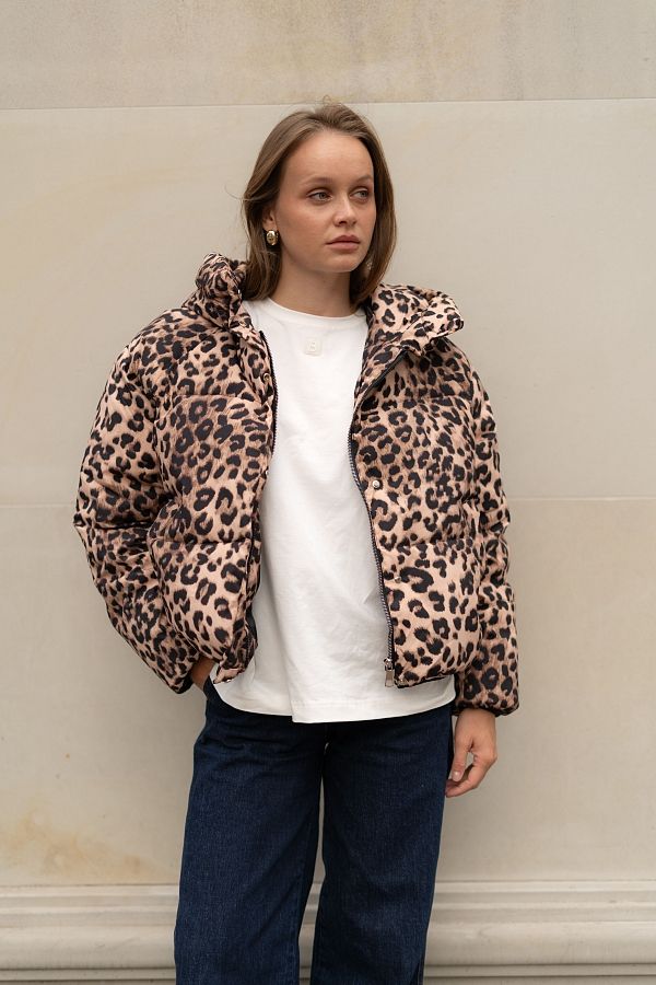 Пуховик принт з капюшоном леопардовий 240901/1 #RU# Пуховик принт с капюшоном 24/1 240901/1 № 3